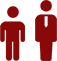 背が高い人と小さい人のアイコン